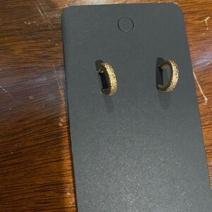 Textured Gold Hoop Earrings